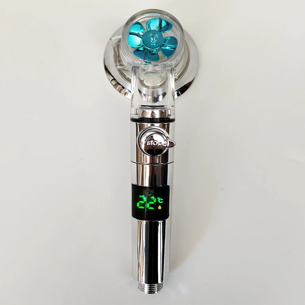 Led Digital Temperature Display Shower Head Modes Large