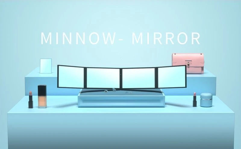Way Mirror 360 Degree Handheld Desktop Foldable Makeup