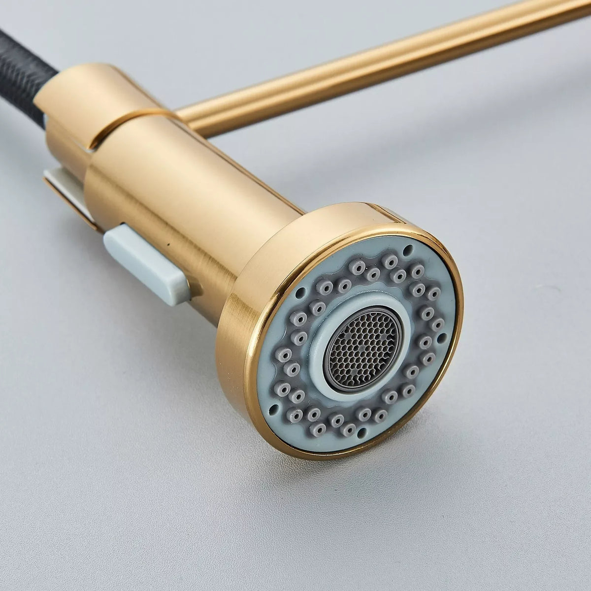 Brushed Gold Sink Faucet One Handle Spring Cold