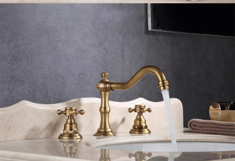 Kmmoun Fixed Spout Bathroom Basin Faucet Hole Deck