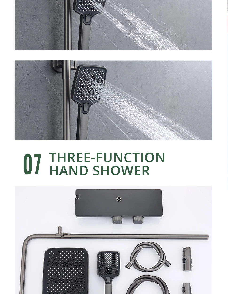 10 Inch Shower Head Handle Square Shower Faucet