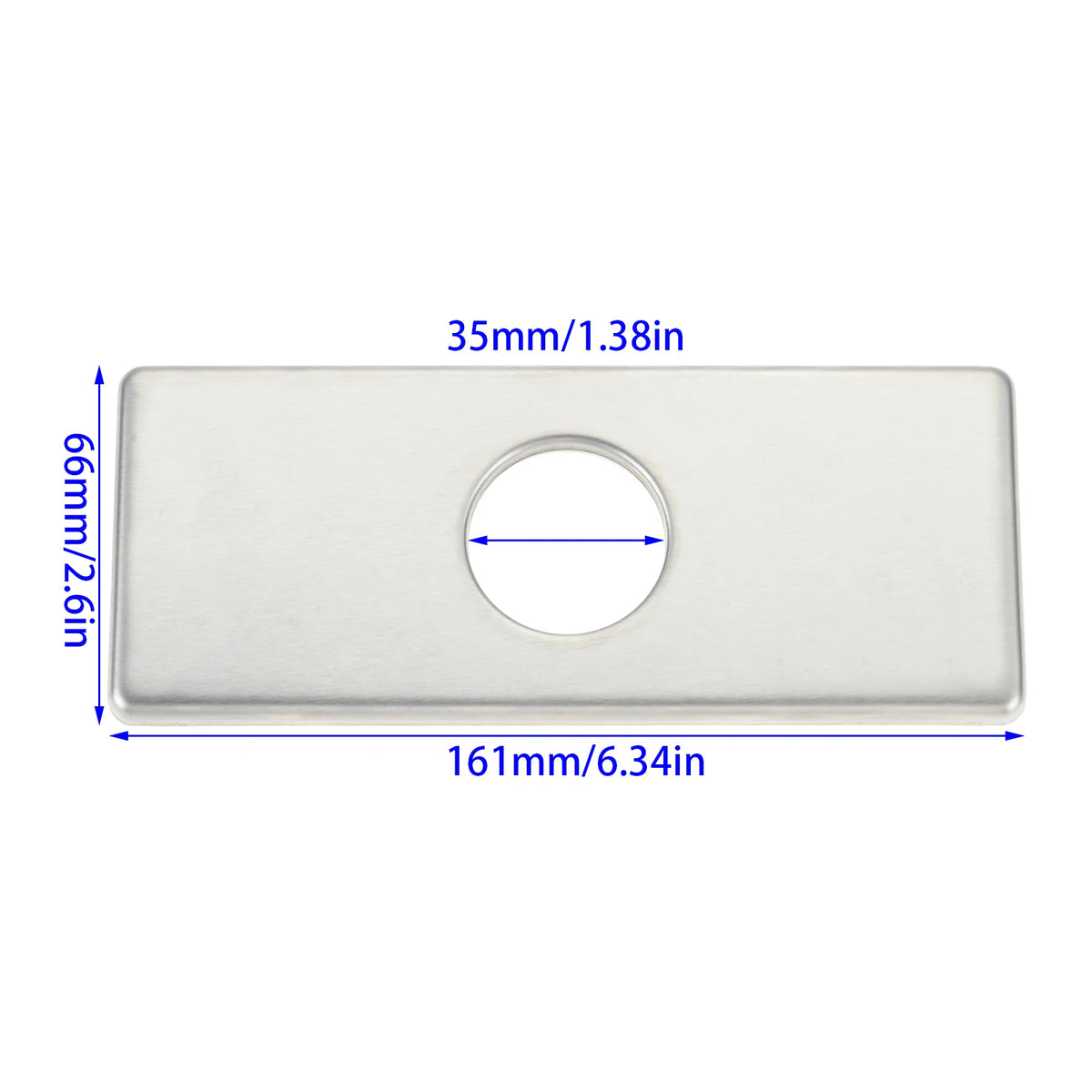 1pc Faucet Cover Plate Stainless Steel Deck Plate