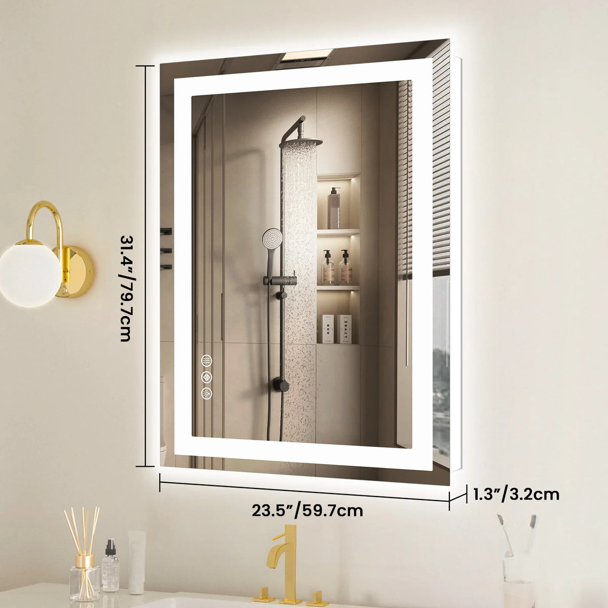 Jhk 36 24 Led Bathroom Vanity Mirror Wall