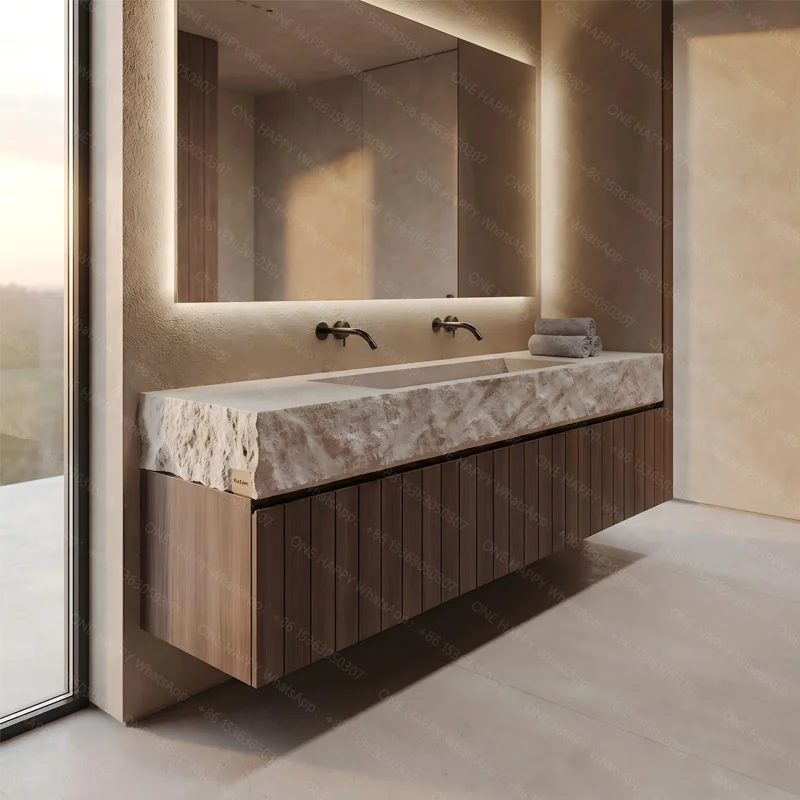 Any Size Custom Vintage Travertine Double Undermount Sink