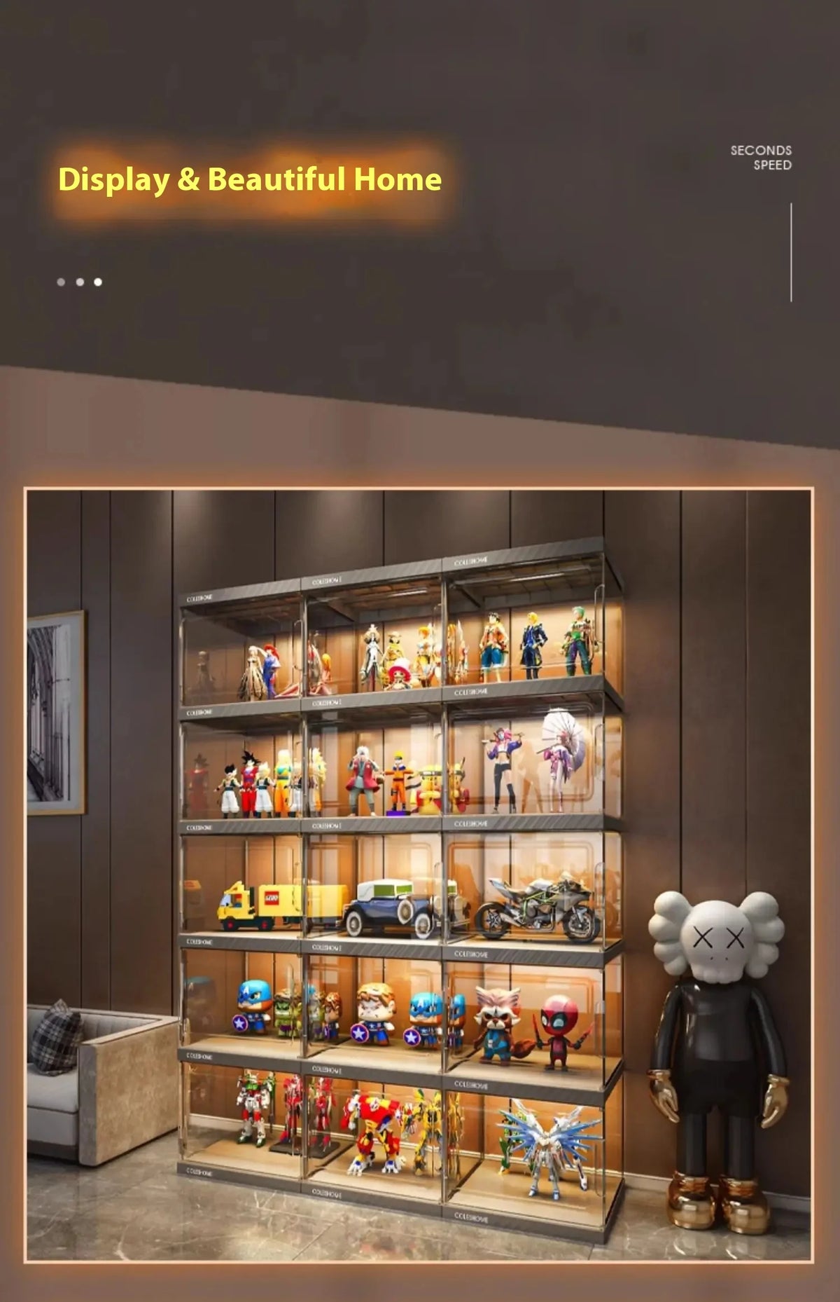 Vanity Luxury Living Room Cabinets Corner Display Storage