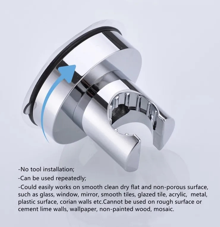 Shower Head Holder Universal Wall Mounted Suction Cup