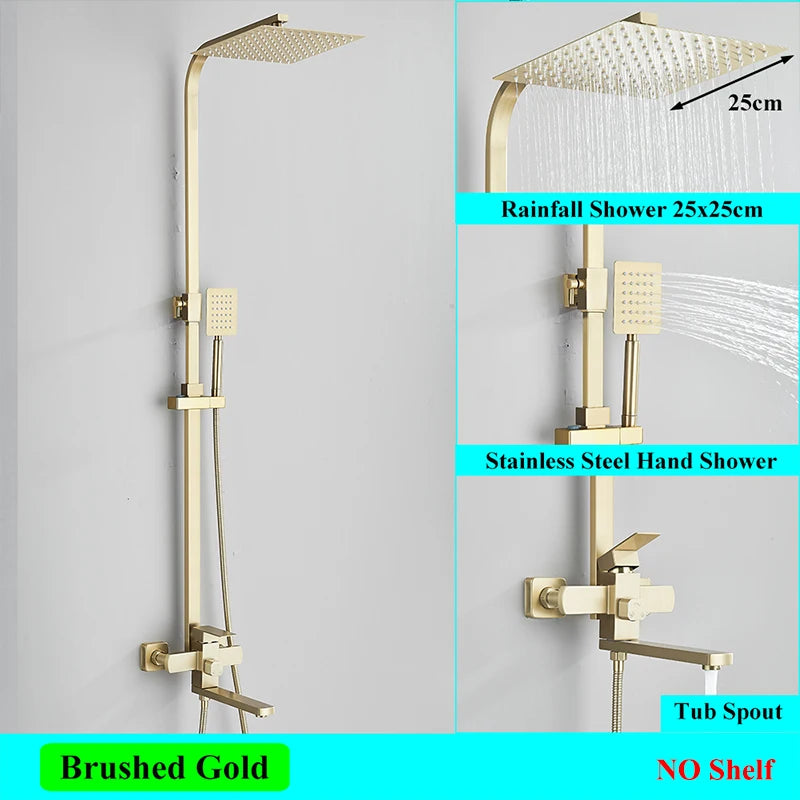 White Bathroom Shower Faucet Long Spout Rotation Function