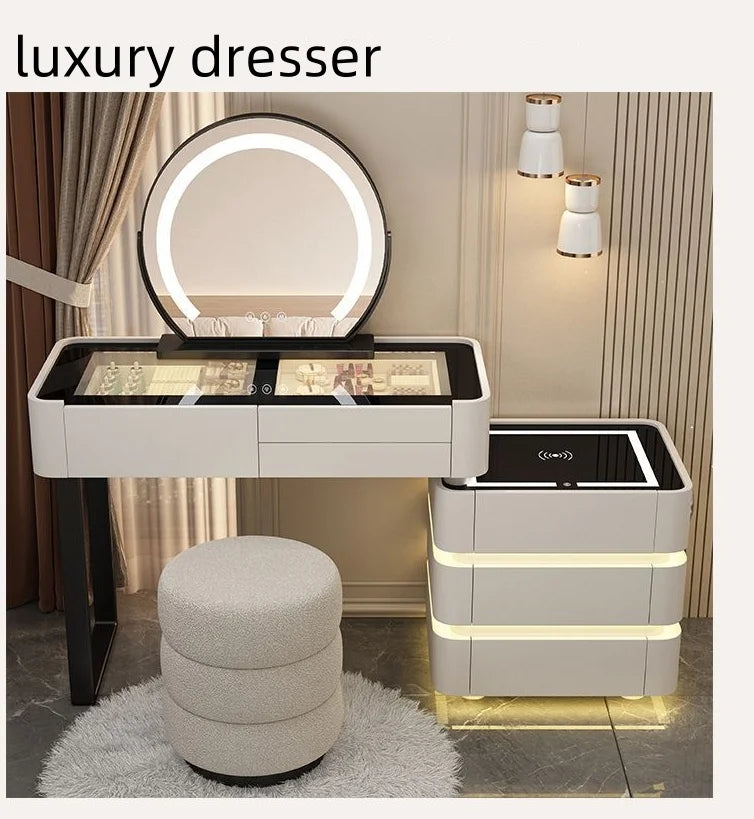 Modern Lighted Adjustable Extendable Bedroom Vanity Makeup