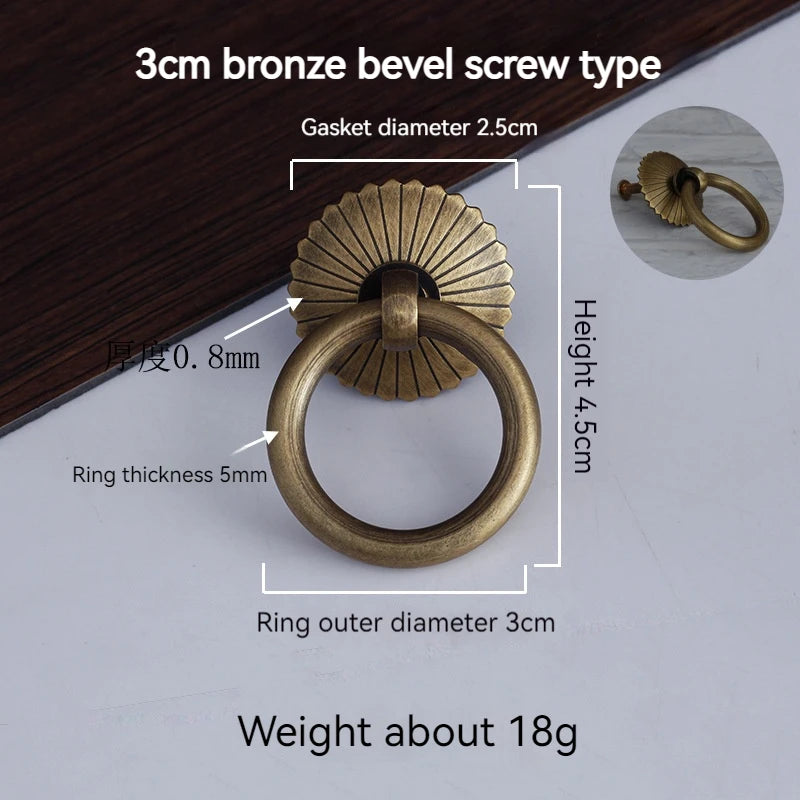 Chinese Medicine Cabinet Circular Ring Tea Can Pull