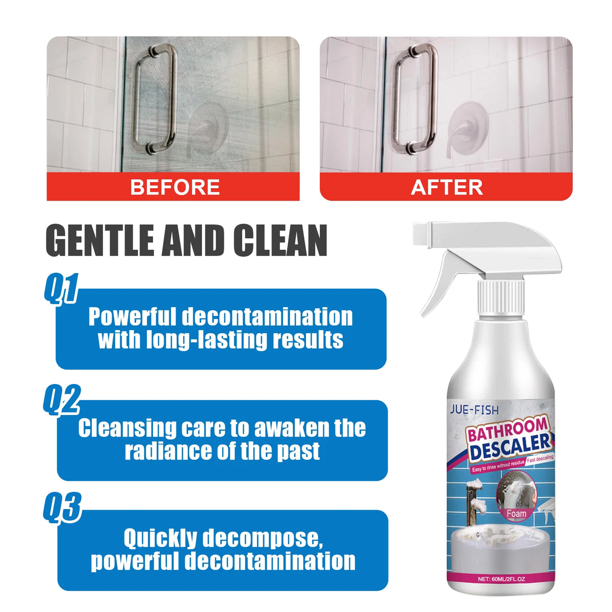 Bathroom Cleaner Shower Room Bathtub Scale Cleaner Washbasin