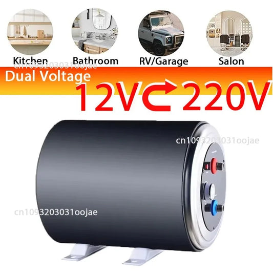 Dual 12v 220v Electric Rv Water Heater Compact