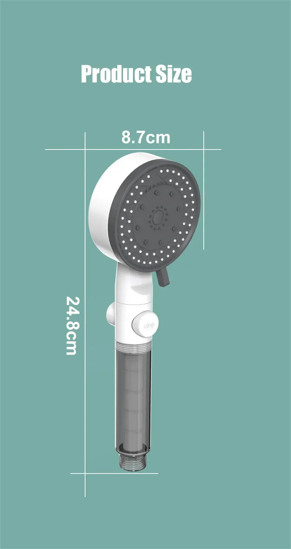 High Pressure Shower Head Handheld Bathroom Shower Filter