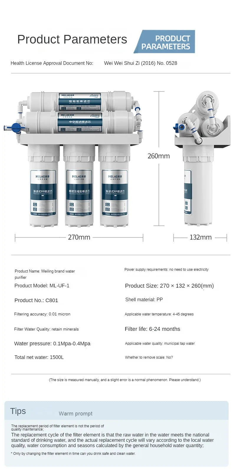 01 Ultra Water Filtration System Under Sink 6-Stage