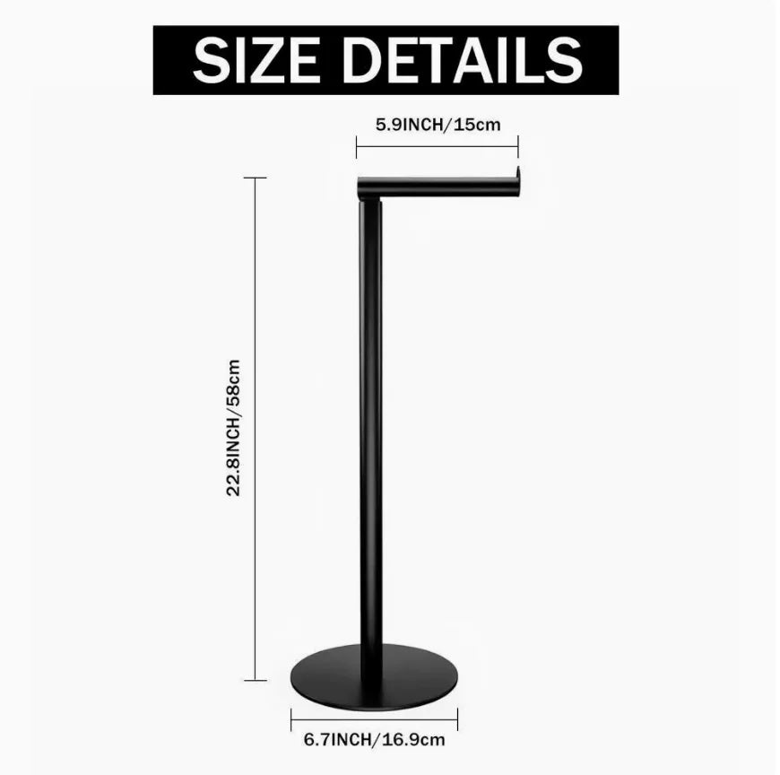 Standing Toilet Paper Holder 201 Stainless Steel Punch