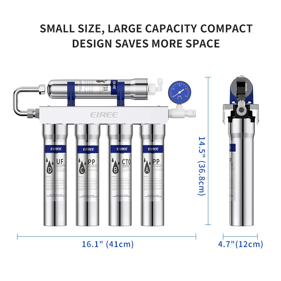 Eiree Upgrade Stage Water Purifier Stainless Steel