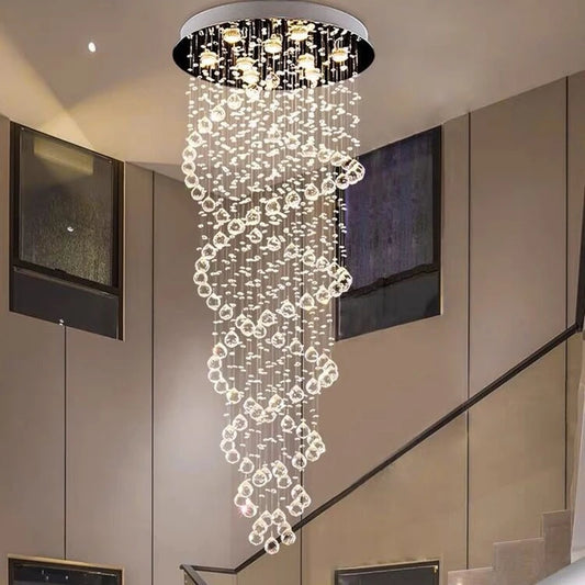 Modern Led Chandelier Fixture Luxury Hanging Lamp Staircase