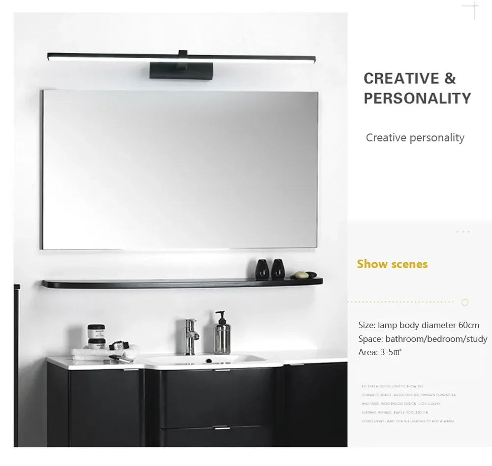 Modern Led Wall Lamp Bathroom Hardwares Sconce Three