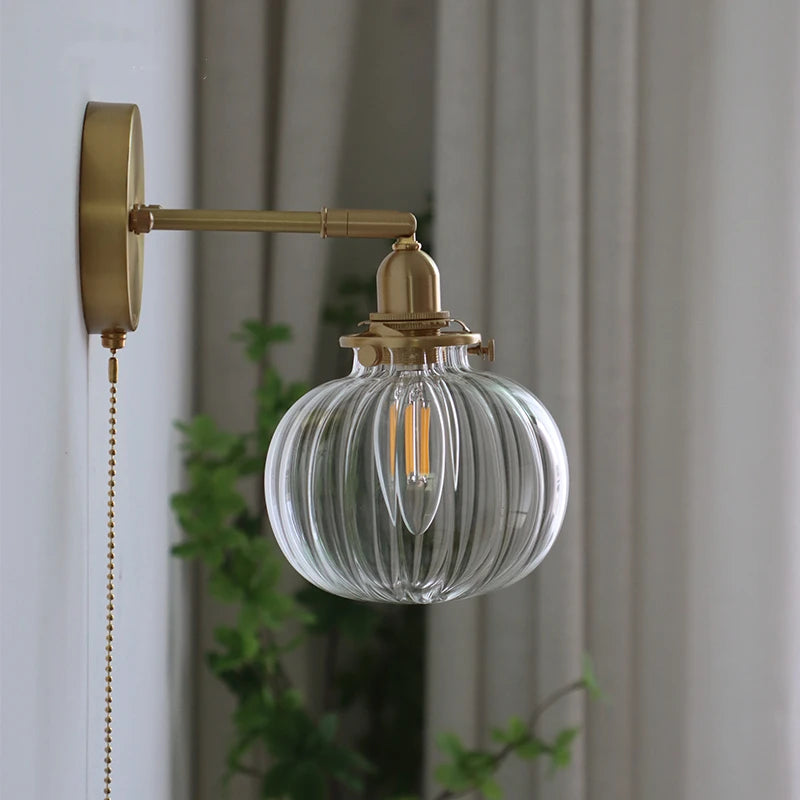 Iwhd Pull Chain Nordic Modern Wall Lamp Sconce
