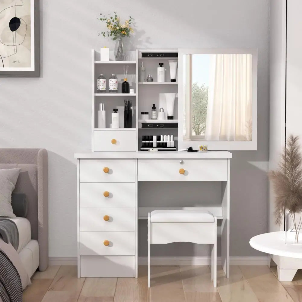 Makeup Vanities Vanity Desk Sliding Mirror Bedroom Dressing
