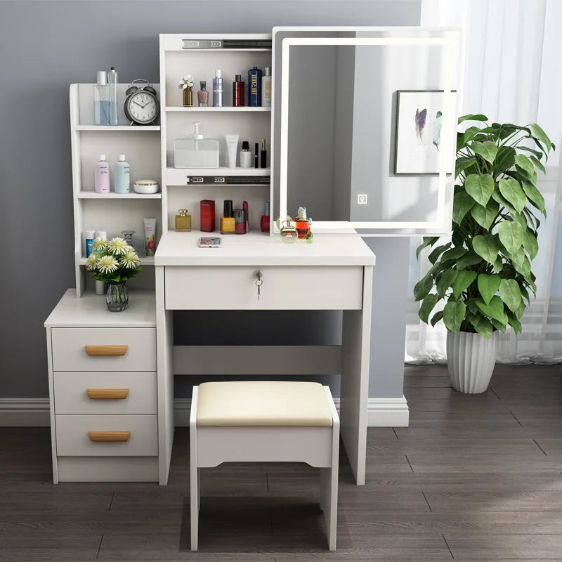 Dressing Table Small Apartment Dresser Modern Makeup Mirror