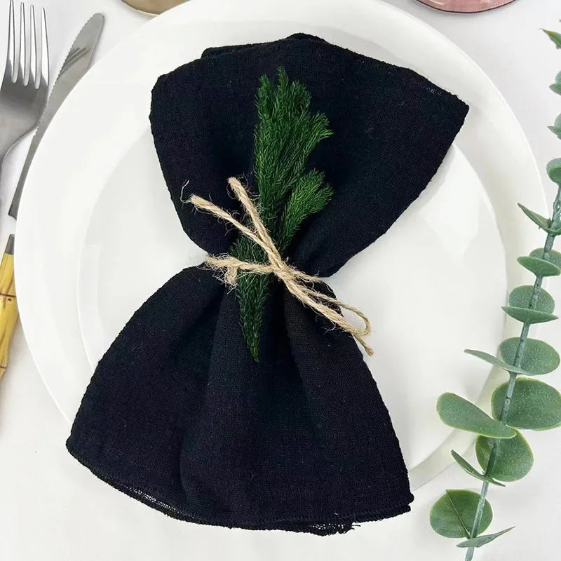 50pcs Handmade Gauze Napkins 30x30cm Cotton Cloth Napkins