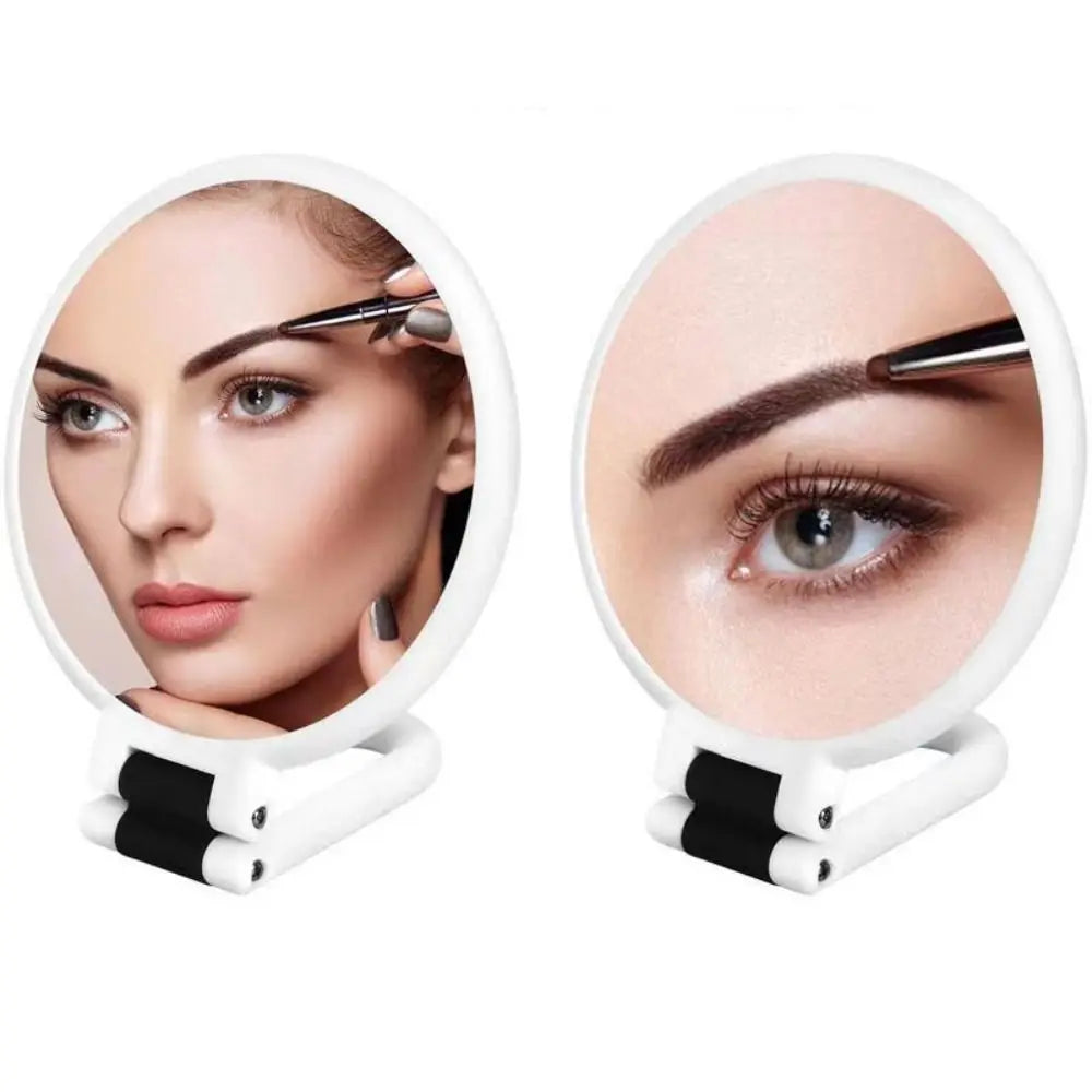 5/10/15x Handheld Mirror Rotation Adjustable Makeup Mirror Double