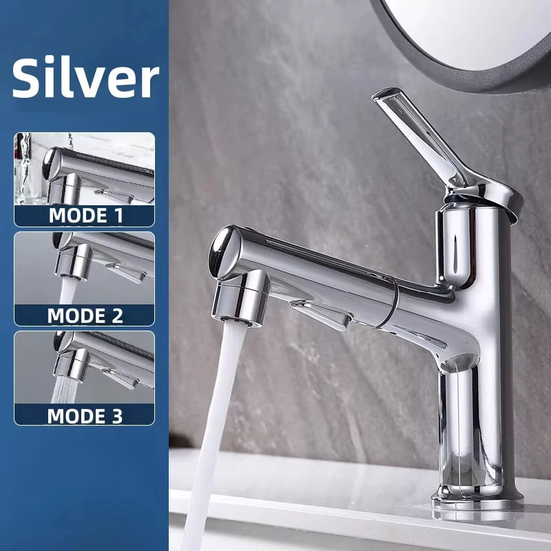 Bathroom Sink Gargle Faucet Pull-Out Faucet Cold Water