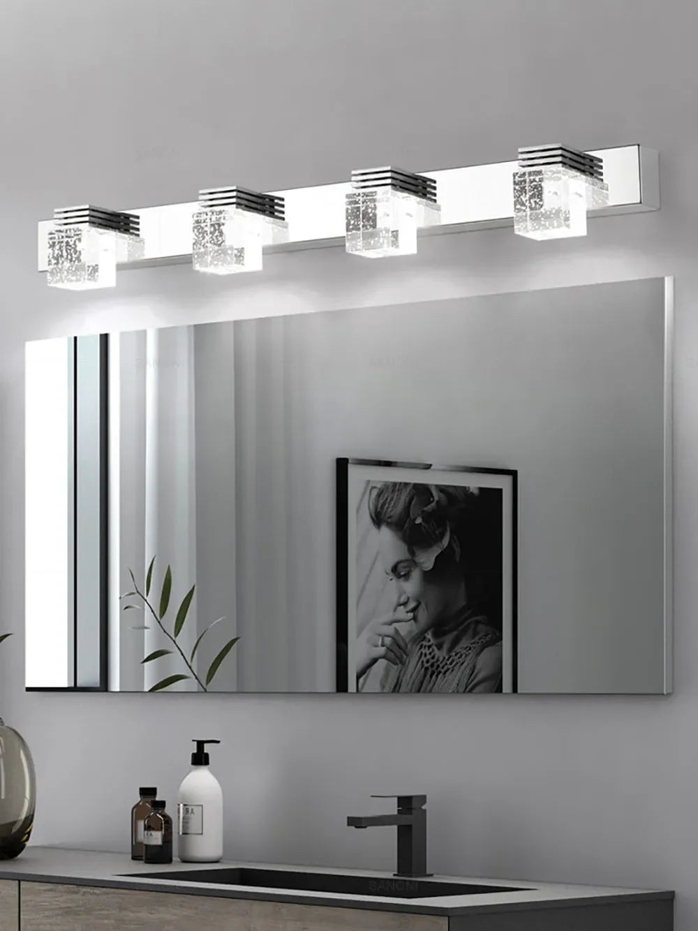 Modern Led Wall Lamp Crystal Sconce Living Dining