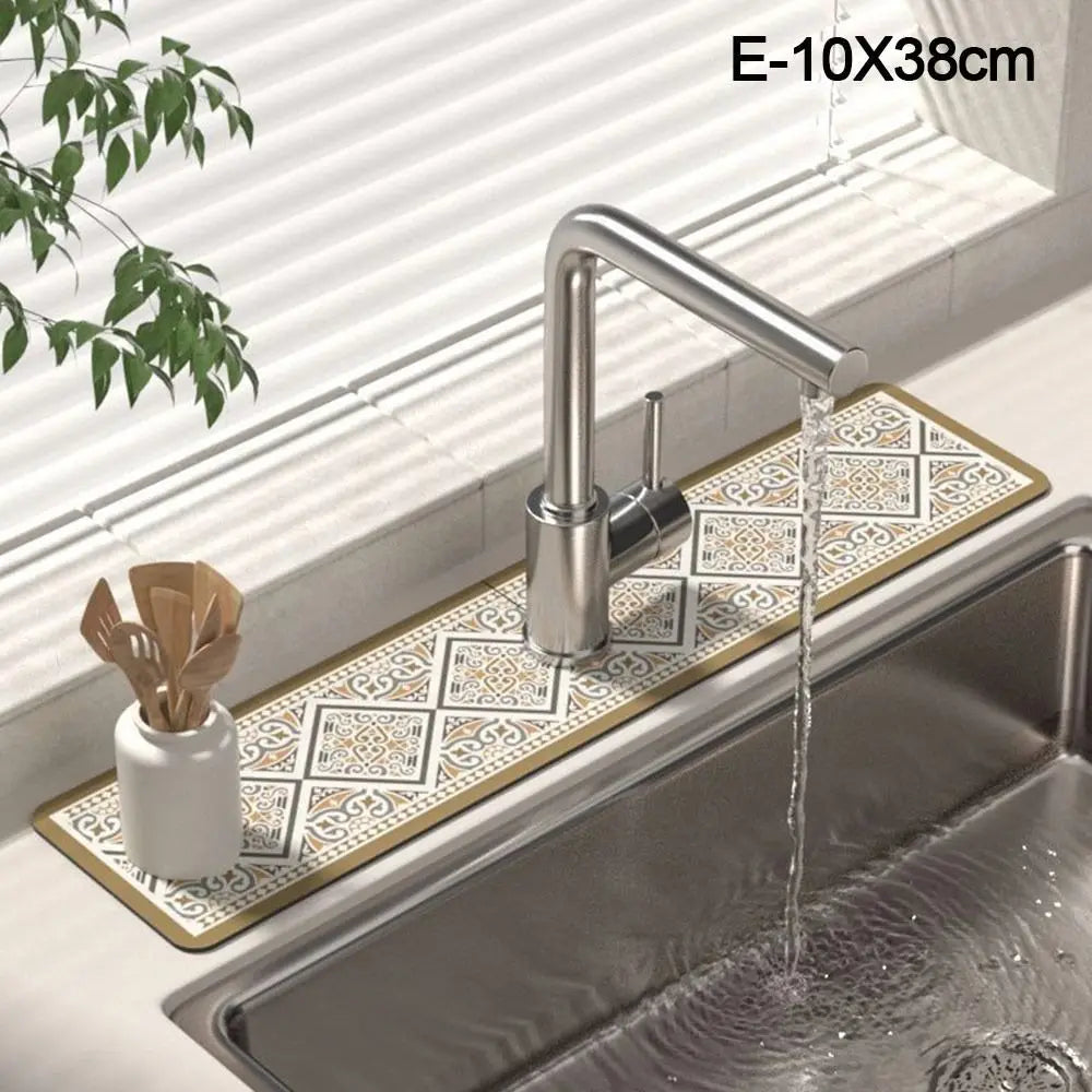 Fashion Sink Faucet Mat Bathroom Countertop Protector Pad