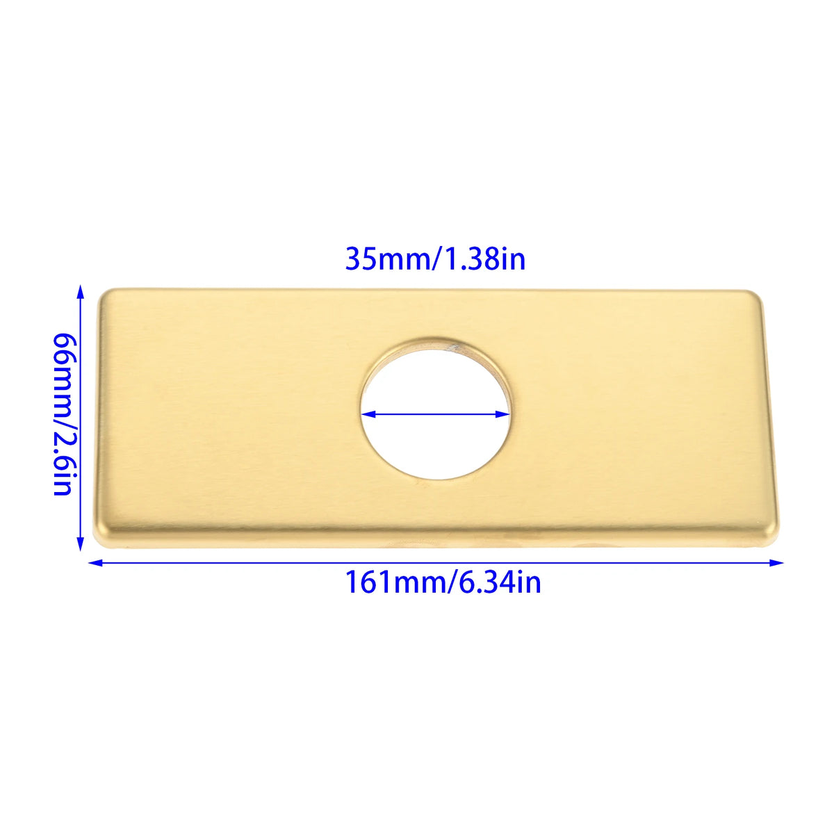 1pc Faucet Cover Plate Stainless Steel Deck Plate