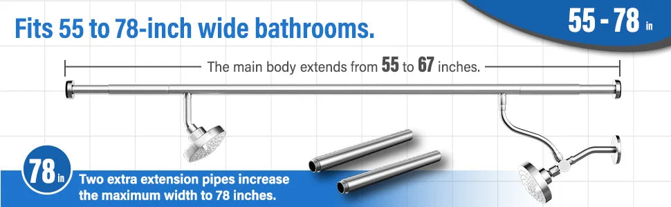 Tandem Shower Head Couples High Pressure Dual Shower