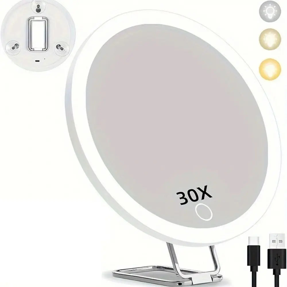 360 Adjustable Stand Magnifying Mirror Light High-Definition