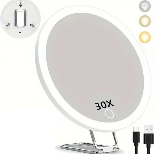 360 Adjustable Stand Magnifying Mirror Light High-Definition