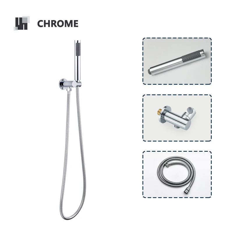 Bathroom Hand Shower Head 150cm Stainless Steel Shower