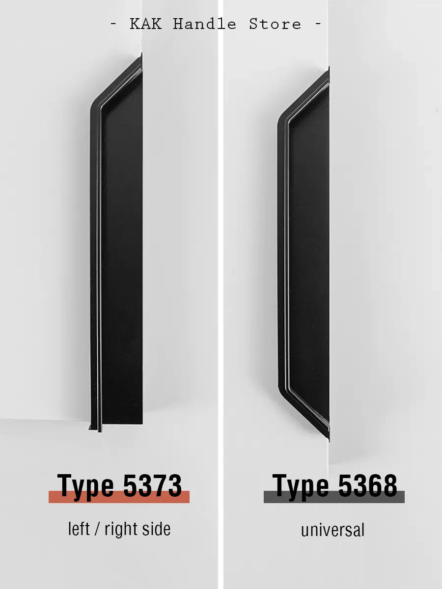 Kak Recessed Cabinet Handles Black Hidden Sliding Door