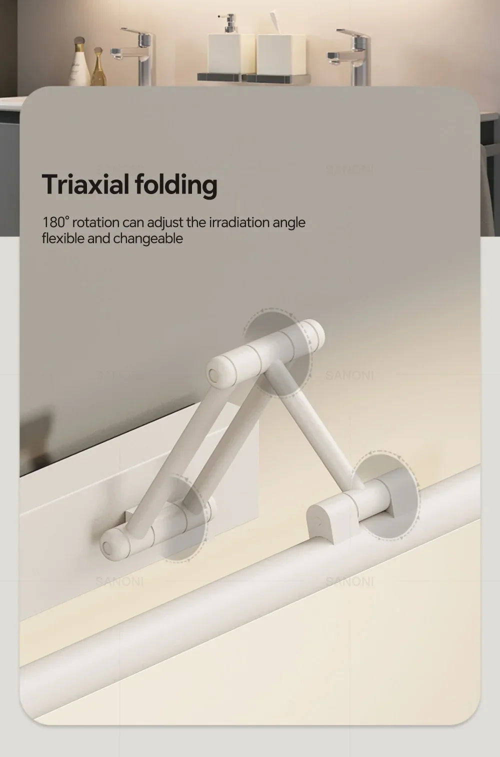 Dindalled Ip44 Bathroom Mirror Light Modern Retractable Led