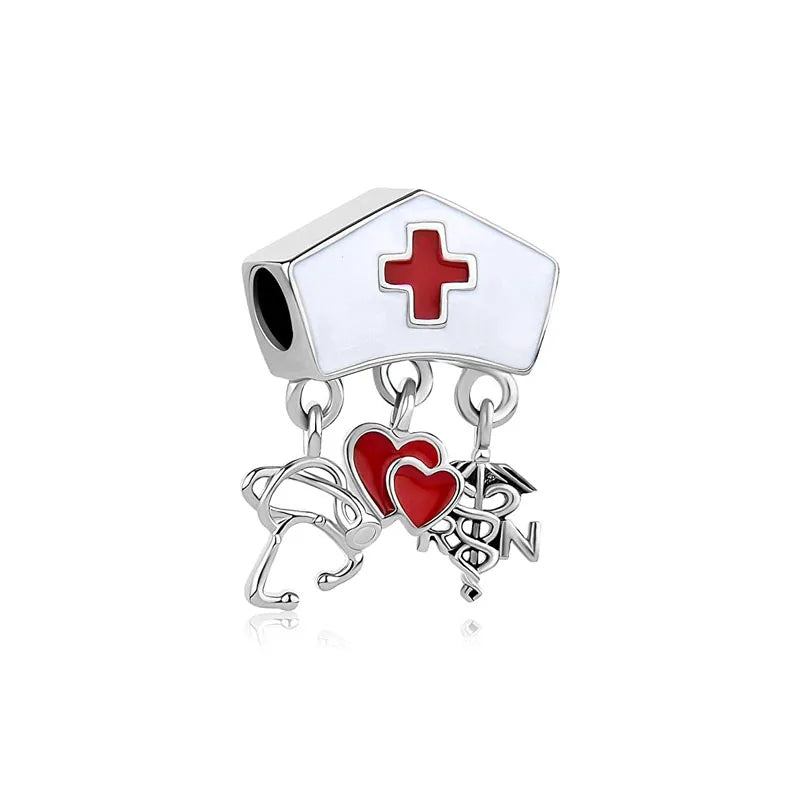 Original 925 Sterling Silver Medicine Cabinet Stethoscop Charm