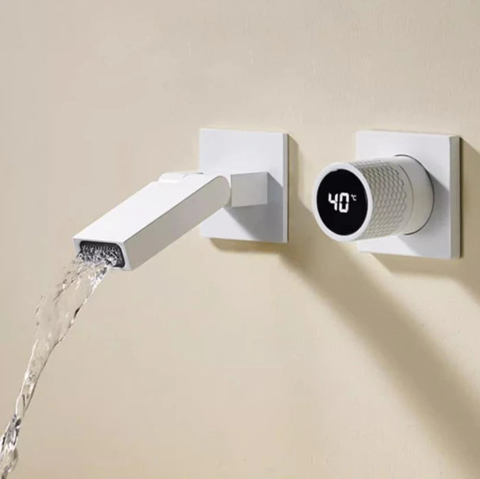 Gunmetal Gray Wall Mount Faucet Cold Washbasin Basin