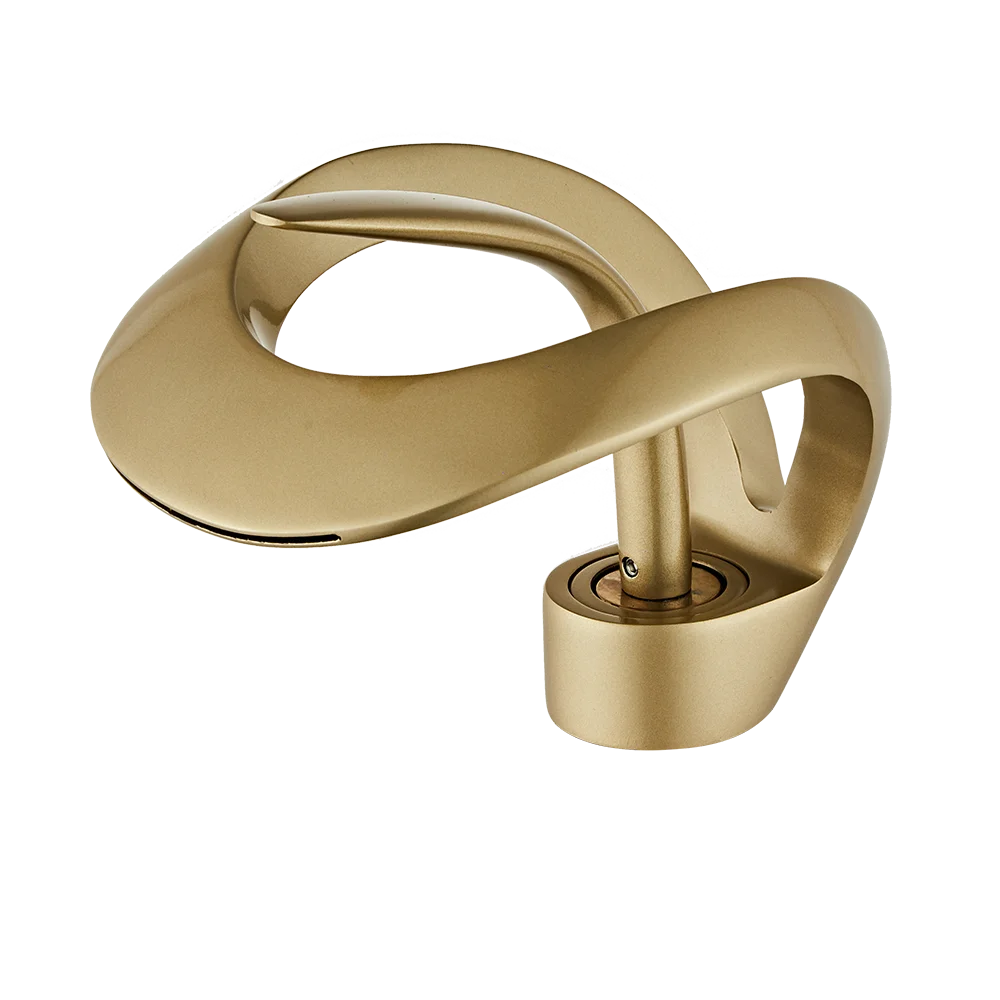Black Bathroom Basin Taps Handle Waterfall Faucet Solid