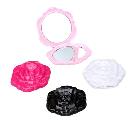 1pc Mini Mirror Retro Rose Flower Small Pocket