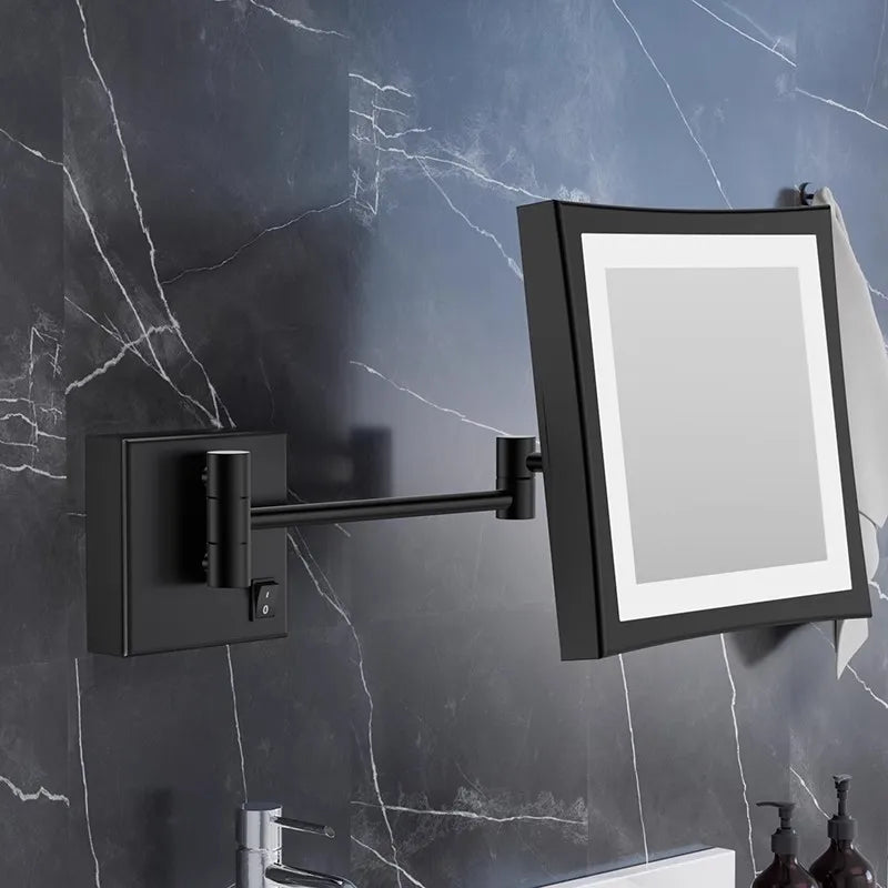 Square Touch Bathroom Mirror Wall Mounted Lighted Bathroom