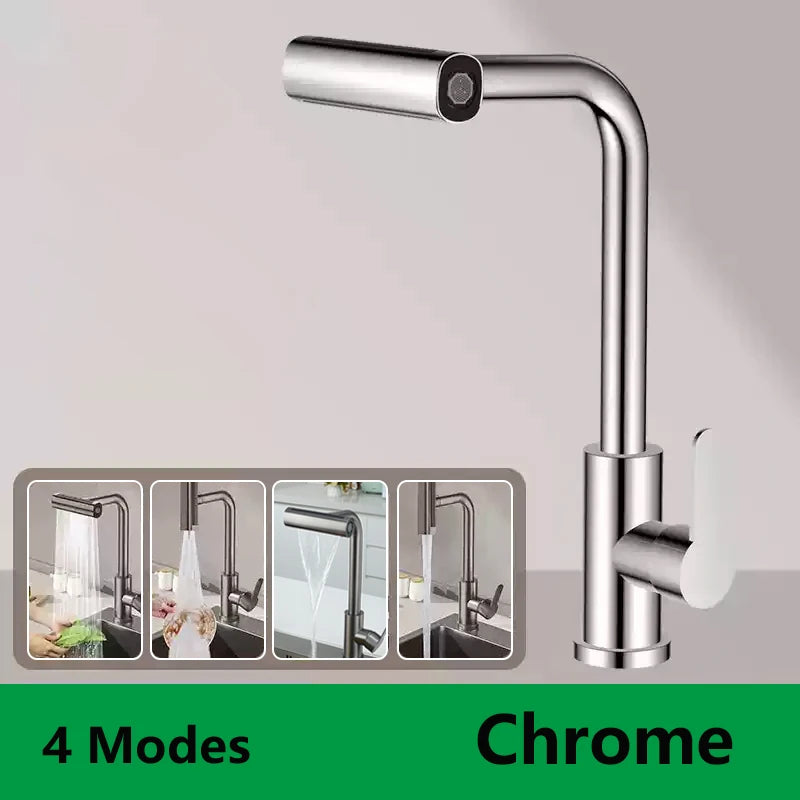 Pull-Out Flying Rain Waterfall Faucet Cold Faucet 304