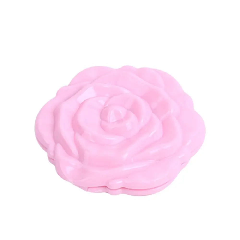 Double-Sided Rose Flower Makeup Mirror Handheld Convenient Mini