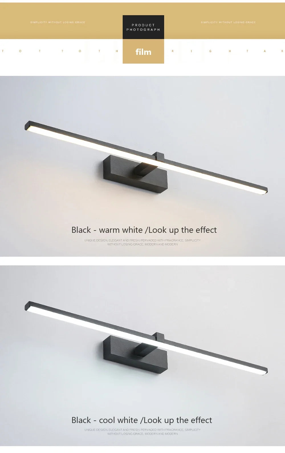Modern Led Wall Lamp Bathroom Hardwares Sconce Three