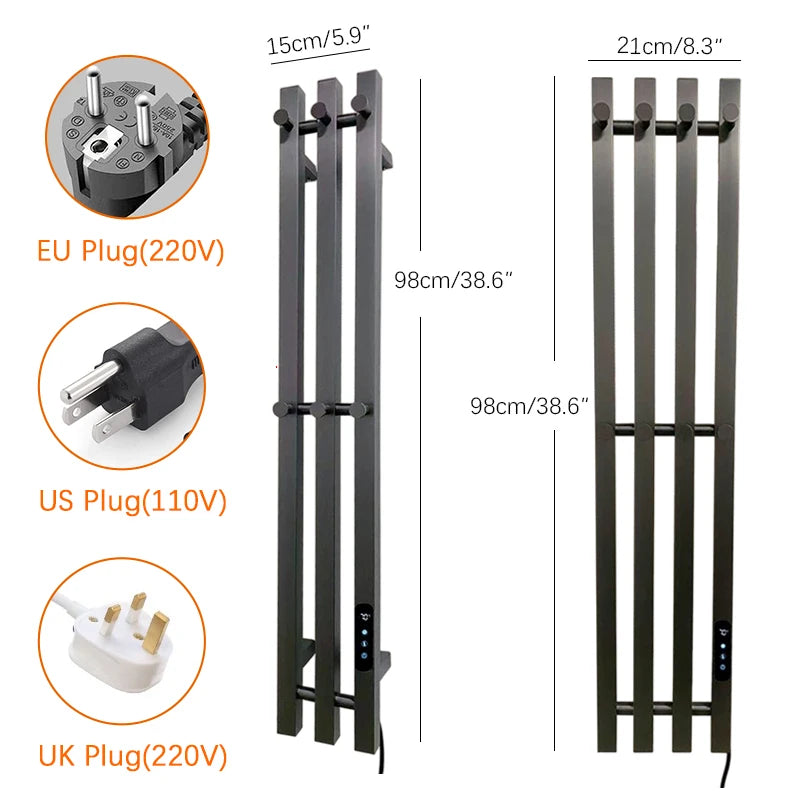 Electric Towel Rail Bathroom Towel Warmer Temperature Control