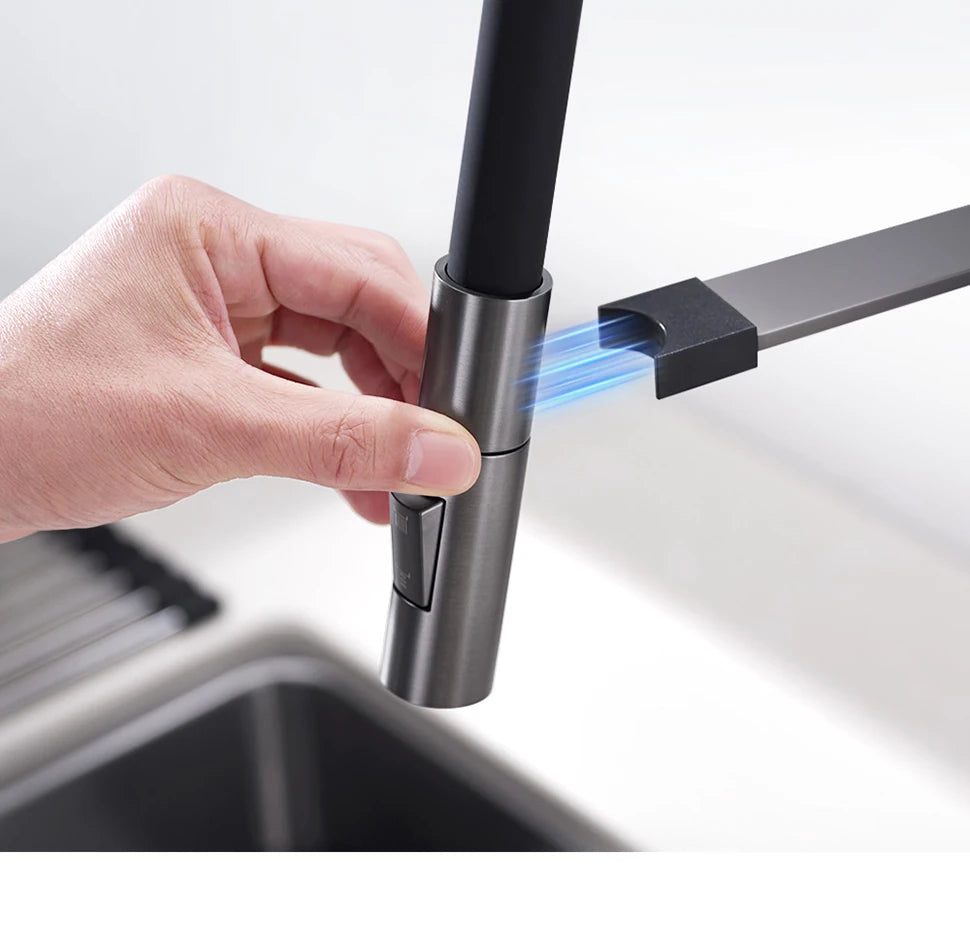 Faucet Gunmetal Flexible Pull Out Water Tap Nozzle