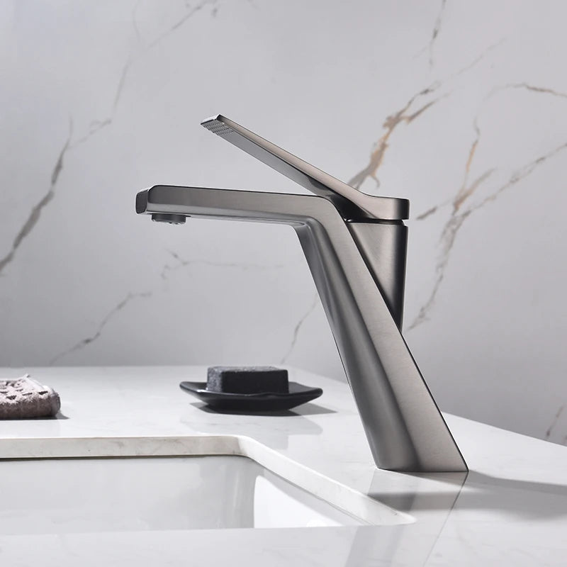 Brass Gun Gray Simple Gun Gray Bathroom Basin