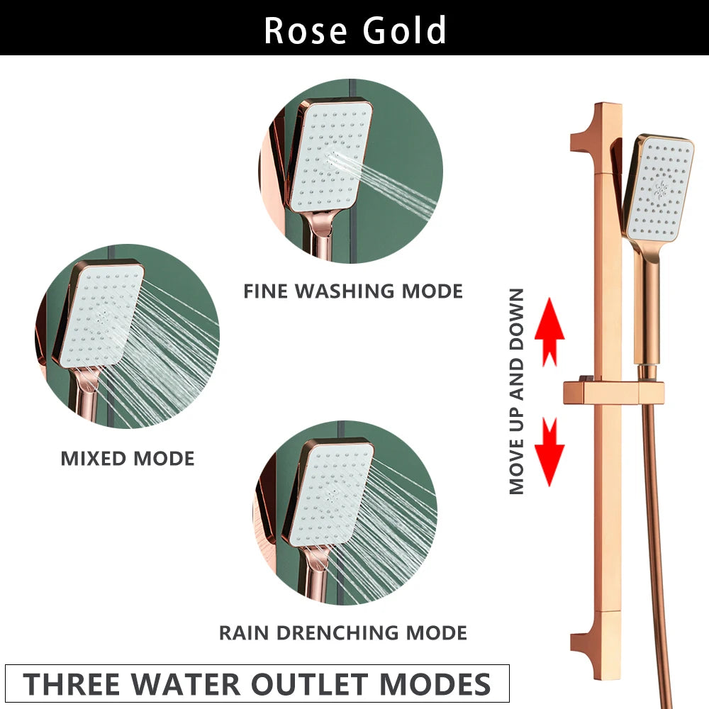 Wall Mounted Adjustable Slide Shower Bar Bathroom Shower