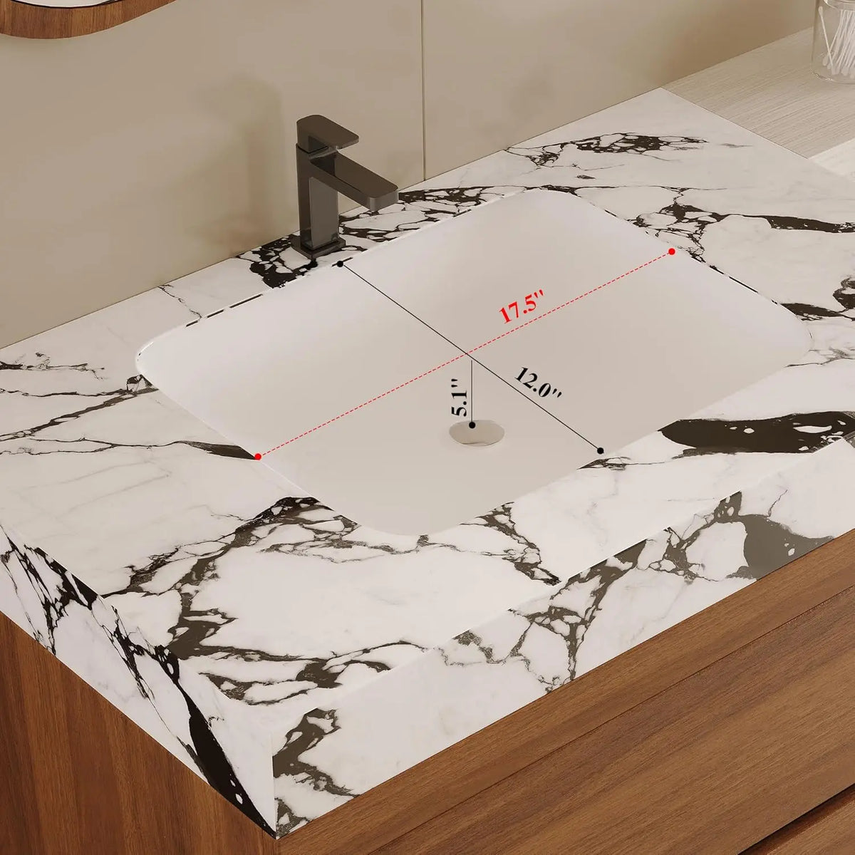 30 Modern Floating Bathroom Vanity Faux Marble Top