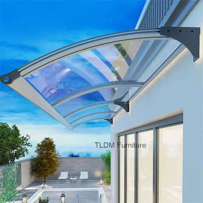 Outdoor Courtyard Rainproof Gazebos Aluminum Alloy Rain Awning